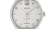  Shop Authentic Gucci G Timeless Automatic Silver Dial Silver Steel Strap Watch for Men - YA126354 - Luxxuri
