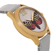  Shop Authentic Gucci G Timeless Butterfly White Dial White Leather Strap Watch For Women - YA1264062 - Luxxuri