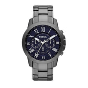  Shop Authentic Fossil Grant Chronograph Blue Dial Grey Steel Strap Watch for Men - FS4831 - Luxxuri