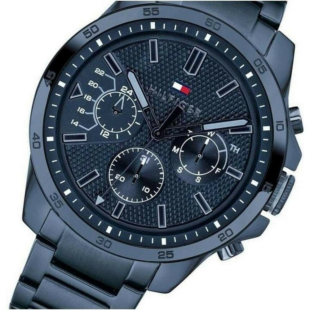  Shop Authentic Tommy Hilfiger Decker Chronograph Blue Dial Blue Steel Strap Watch for Men - 1791560 - Luxxuri