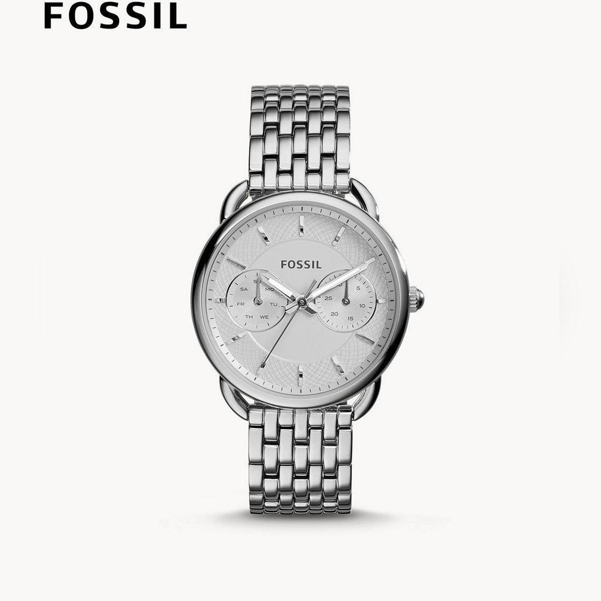  Shop Authentic Fossil Tailor Silver Dial Silver Steel Strap Watch for Women - ES3712 - Luxxuri