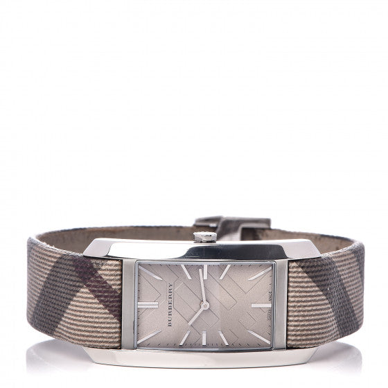  Shop Authentic Burberry Nova Check Silver Dial Two Tone Leather Strap Watch For Women - BU9404 - Luxxuri