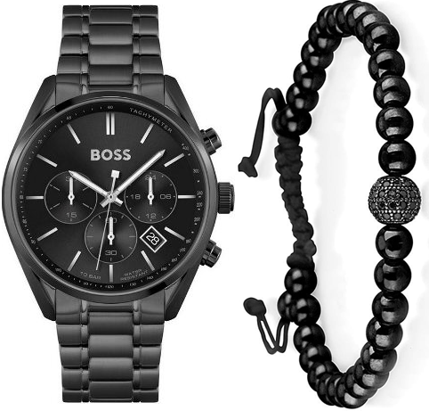  Shop Authentic Hugo Boss Champion Black Dial Black Steel Strap Watch for Men - 1513960 - Luxxuri