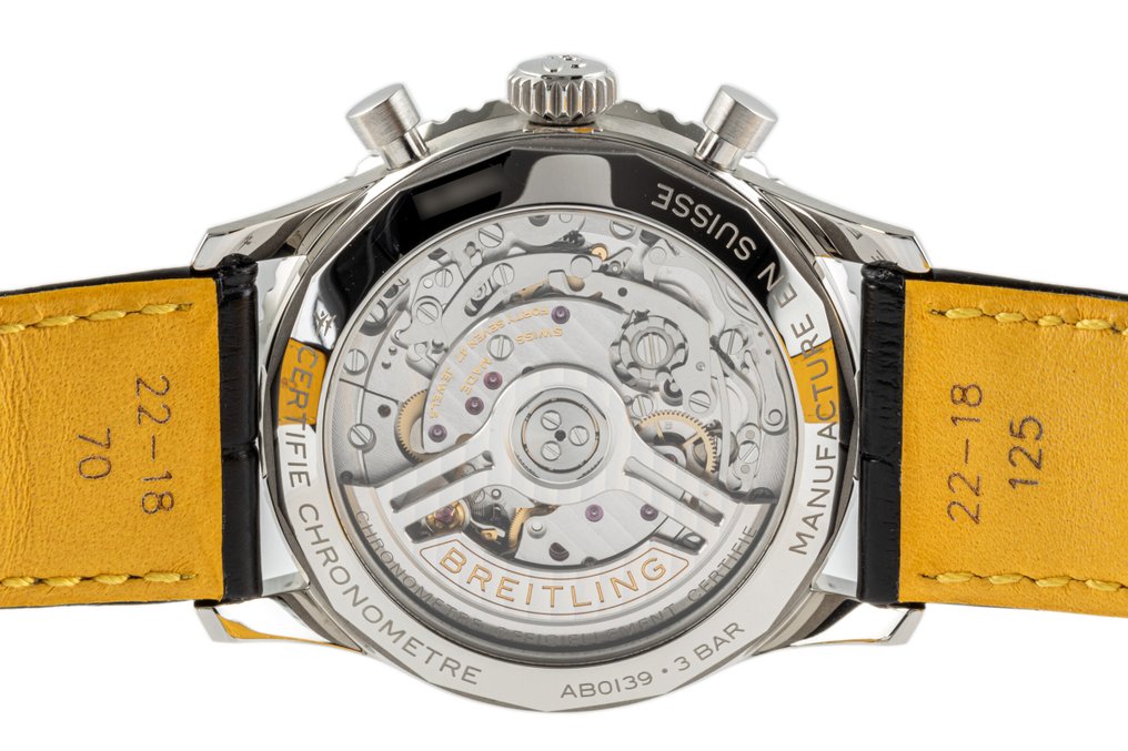  Shop Authentic Breitling Navitimer B01 Chronograph 41 Blue Dial Black Leather Strap Watch for Men - AB0139241C1P1 - Luxxuri