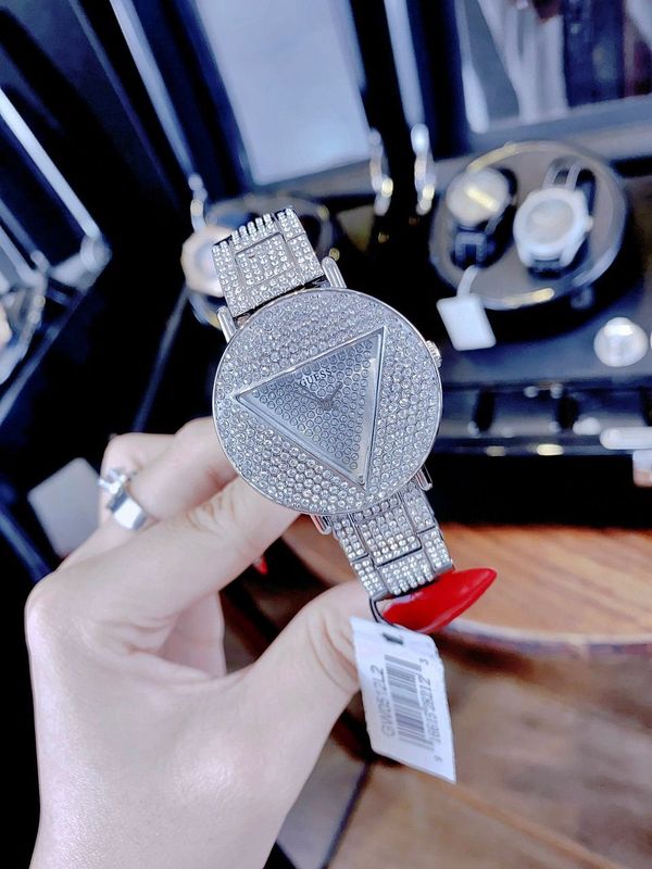  Shop Authentic Guess Trend Diamonds Silver Dial Silver Steel Strap Watch for Women - GW0512L1 - Luxxuri