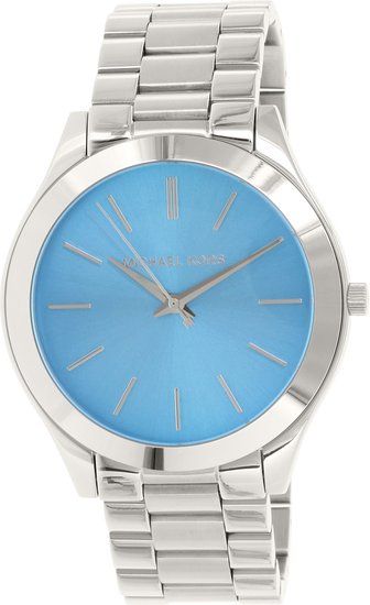  Shop Authentic Michael Kors Runway Blue Dial Silver Steel Strap Watch for Women - MK3292 - Luxxuri