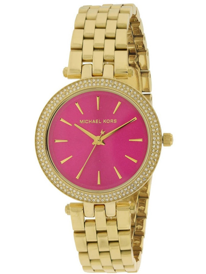  Shop Authentic Michael Kors Darci Pink Dial Gold Steel Strap Watch for Women - MK3444 - Luxxuri