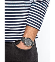  Shop Authentic Emporio Armani Luigi Chronograph Quartz Grey Dial Grey Leather Strap Watch For Men - AR1735 - Luxxuri