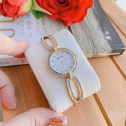  Shop Authentic Bulova Crystal Collection Mother of Pearl Dial Gold Steel Strap Watch for Women - 98L225 - Luxxuri