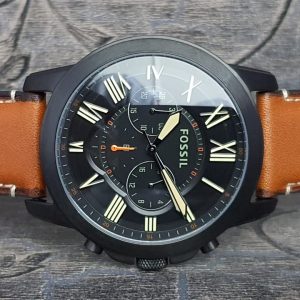  Shop Authentic Fossil Grant Chronograph Black Dial Brown Leather Strap Watch for Men - FS5241 - Luxxuri
