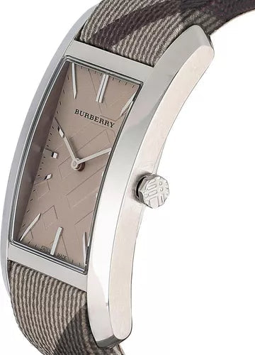  Shop Authentic Burberry Nova Check Silver Dial Two Tone Leather Strap Watch For Women - BU9404 - Luxxuri