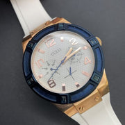  Shop Authentic Guess Jet Setter White Dial White Rubber Strap Watch for Women - W0564L1 - Luxxuri