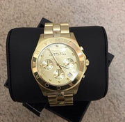  Shop Authentic Marc Jacobs Blade Chronograph Gold Dial Gold Steel Strap Watch for Women - MBM3101 - Luxxuri