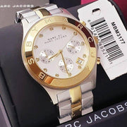  Shop Authentic Marc Jacobs Blade Chronograph Silver Dial Two Tone Steel Strap Watch for Women - MBM3177 - Luxxuri