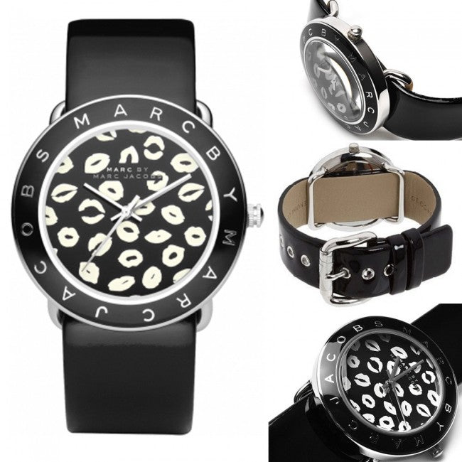  Shop Authentic Marc Jacobs Amy Black Dial Black Leather Strap Watch for Women - MBM1163 - Luxxuri