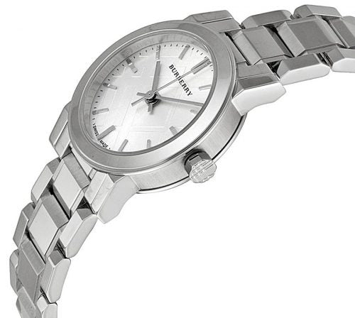  Shop Authentic Burberry The City Silver Dial Silver Steel Strap Watch for Women - BU9200 - Luxxuri