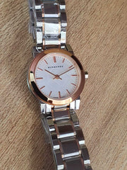  Shop Authentic Burberry The City Silver Dial Two Tone Steel Strap Watch for Women - BU9205 - Luxxuri