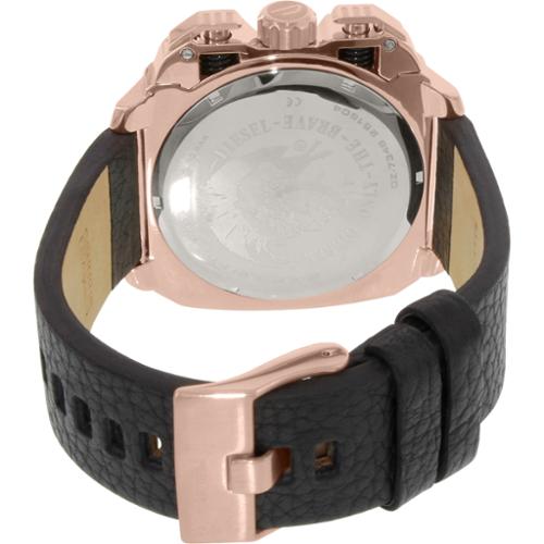  Shop Authentic Diesel BAMF Chronograph Black Dial Black Leather Strap Watch For Men - DZ7346 - Luxxuri