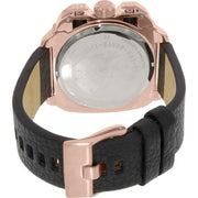  Shop Authentic Diesel BAMF Chronograph Black Dial Black Leather Strap Watch For Men - DZ7346 - Luxxuri