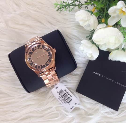  Shop Authentic Marc Jacobs Henry Rose Gold Dial Rose Gold Steel Strap Watch for Women - MBM3207 - Luxxuri
