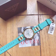  Shop Authentic Guess Intrepid 2 Silver Dial Two Tone Rubber Strap Watch For Women - W0325L4 - Luxxuri