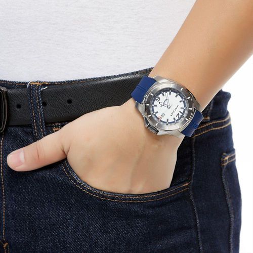  Shop Authentic Tommy Hilfiger Windsurf White Dial Blue Rubber Strap Watch for Men - 1791113 - Luxxuri