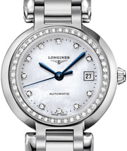  Shop Authentic Longines PrimaLuna 26.5mm Automatic White Mother of Pearl Dial Silver Stainless Steel Watch for Women - L8.111.0.87.6 - Luxxuri