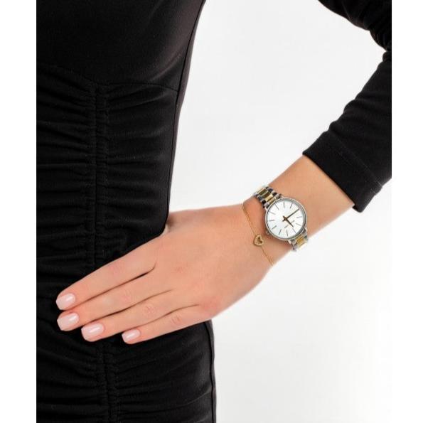  Shop Authentic Michael Kors Pyper Quartz Silver Dial Two Tone Steel Strap Watch For Women - MK1041 - Luxxuri