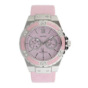  Shop Authentic Guess Limelight Quartz Diamonds Pink Dial Pink Denim Strap Watch For Women - W0775l15 - Luxxuri