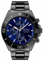  Shop Authentic Hugo Boss Ocean Edition Navy Blue Dial Black Steel Strap Watch for Men - 1513743 - Luxxuri