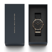  Shop Authentic Daniel Wellington Classic Cornwall Black Dial Black Nylon Strap Watch For Women - DW00100148 - Luxxuri