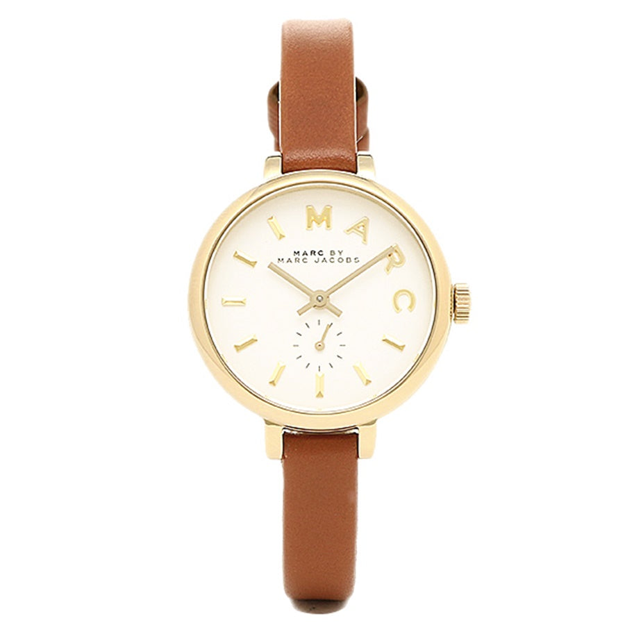  Shop Authentic Marc Jacobs Sally White Dial Brown Leather Strap Watch for Women - MBM1351 - Luxxuri