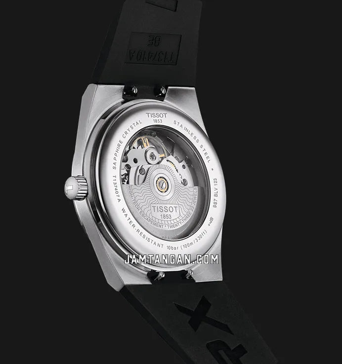  Shop Authentic Tissot PRX Powermatic 80 Black Dial Black Rubber Strap Watch for Men - T137.407.17.051.00 - Luxxuri