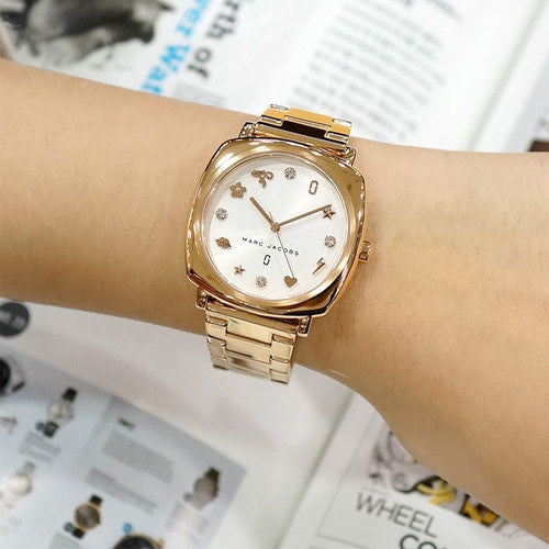  Shop Authentic Marc Jacobs Mandy White Dial Rose Gold Steel Strap Watch for Women - MJ3574 - Luxxuri