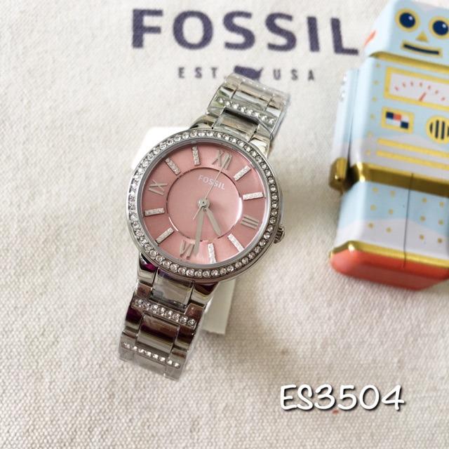  Shop Authentic Fossil Virginia Pink Dial Silver Steel Strap Watch for Women - ES3504 - Luxxuri