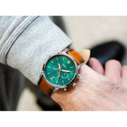  Shop Authentic Fossil Neutra Chronograph Green Dial Brown Leather Strap Watch for Men - FS5735 - Luxxuri