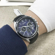  Shop Authentic Hugo Boss Driver Sport Chronograph Blue Dial Black Leather Strap Watch for Men - 1513077 - Luxxuri