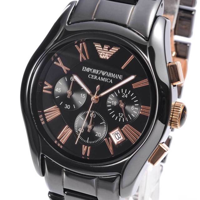  Shop Authentic Emporio Armani Chronograph Black Ceramic Stainless Steel Dial Watch For Women - AR1411 - Luxxuri
