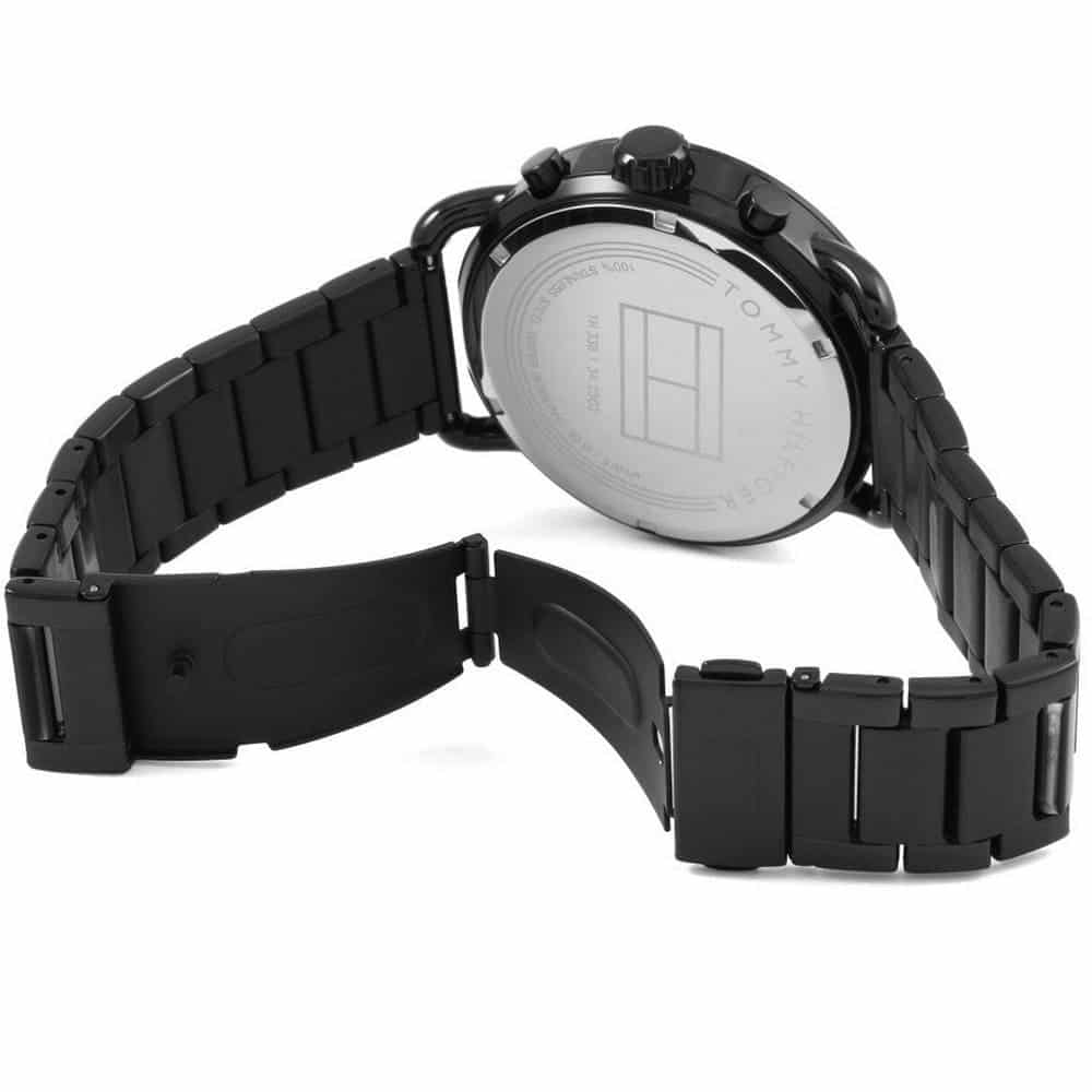  Shop Authentic Tommy Hilfiger Briggs Black Dial Black Steel Strap Watch for Men  - 1791423 - Luxxuri