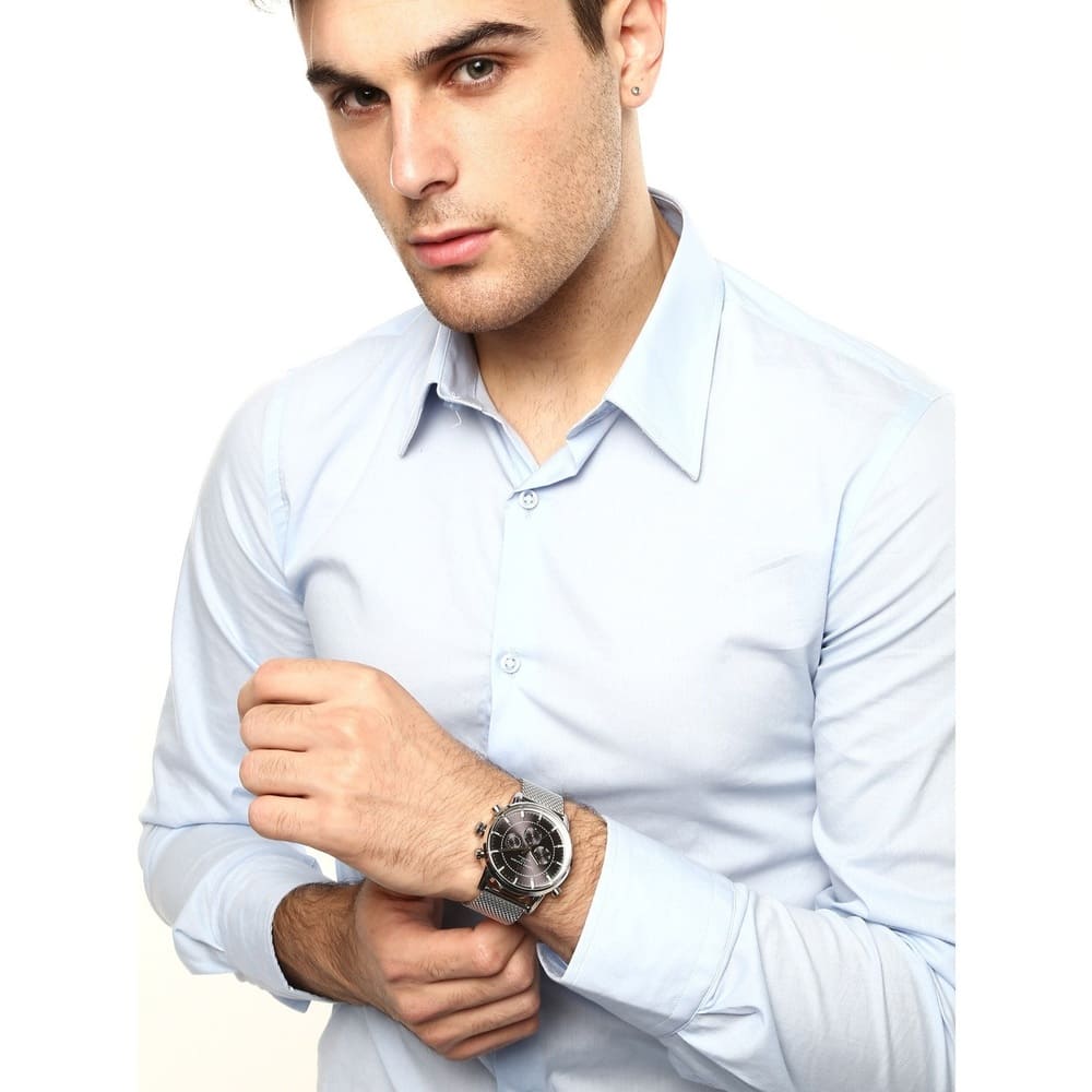  Shop Authentic Tommy Hilfiger Harrison Quartz Grey Dial Silver Mesh Bracelet Watch for Men - 1790877 - Luxxuri