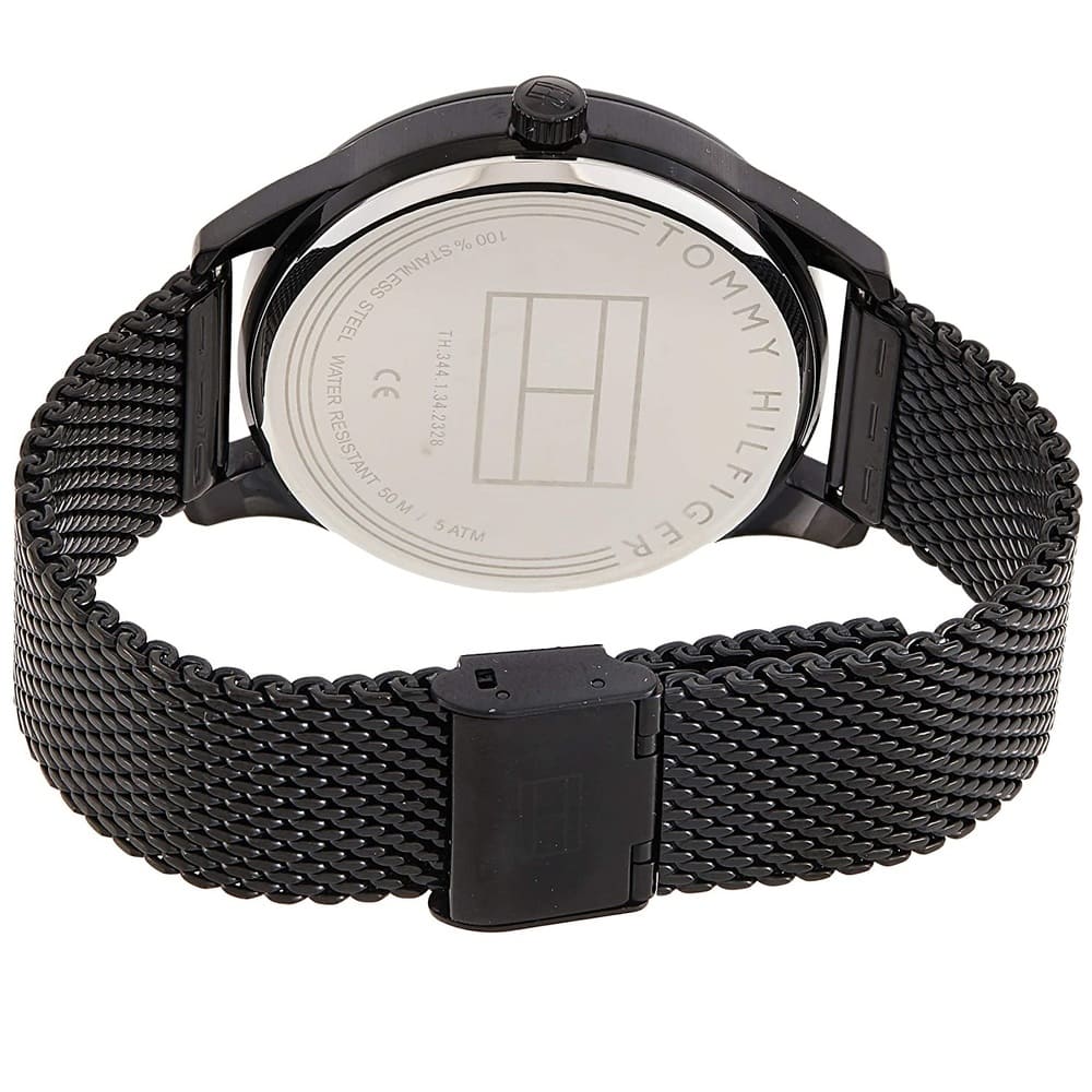  Shop Authentic Tommy Hilfiger Brooklyn Black Dial Black Mesh Bracelet Watch for Men - 1791507 - Luxxuri