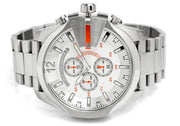  Shop Authentic Diesel Mega Chief Quartz Chronograph White Dial Steel Strap Watch For Men - DZ4328 - Luxxuri