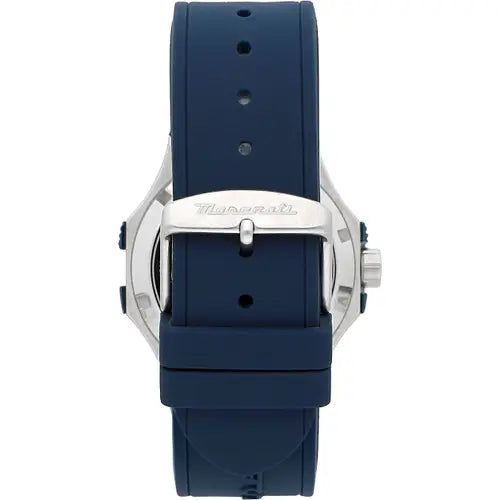 Shop Authentic Maserati Potenza Automatic Skeleton Dial Blue Rubber Strap Watch For Men - R8821108035 - Luxxuri