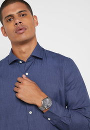  Shop Authentic Tommy Hilfiger Chase Quartz Grey Dial Silver Mesh Bracelet Watch For Men - 1791484 - Luxxuri
