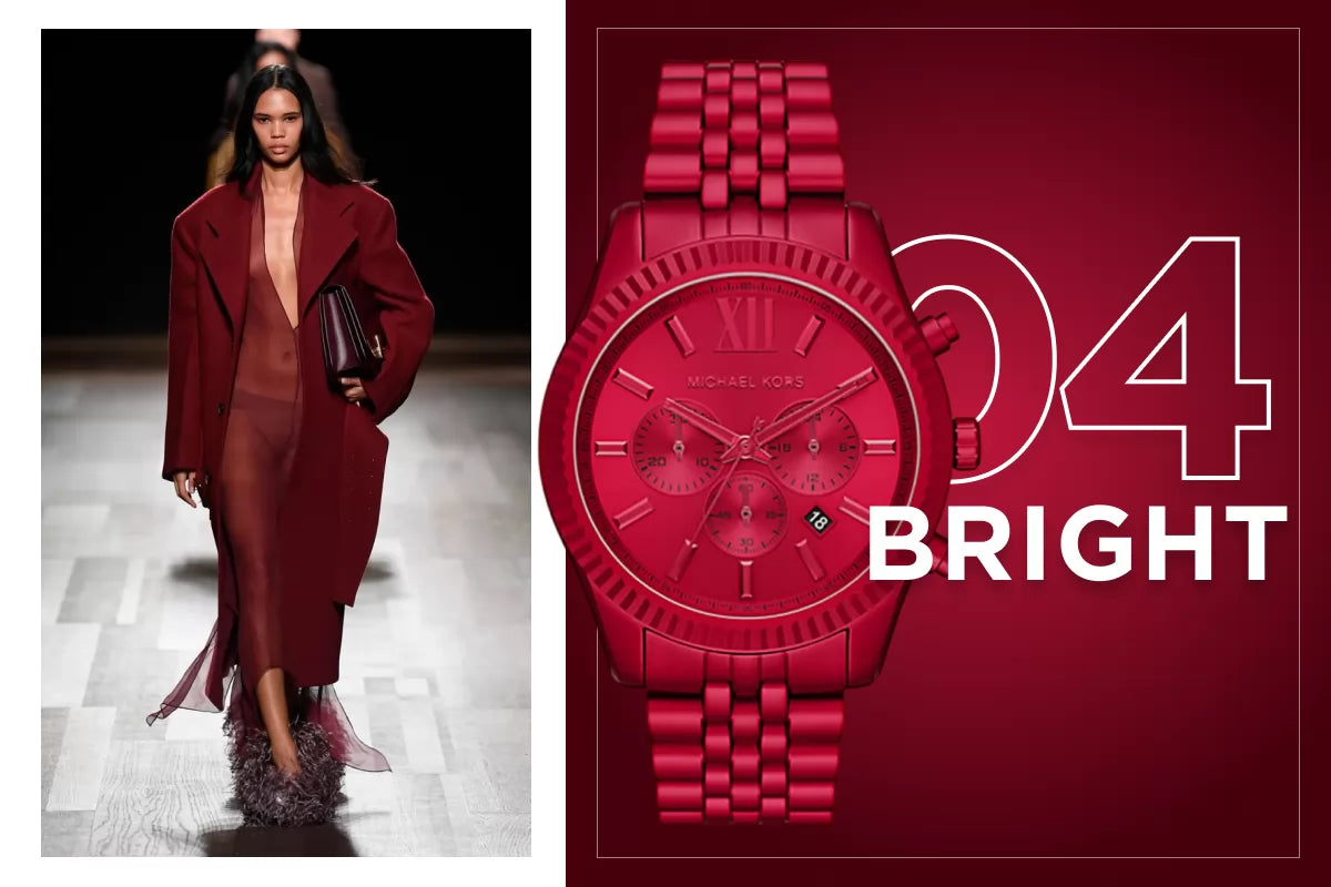  Shop Authentic Michael Kors Lexington Chronograph Red Dial Red Steel Strap Watch For Men - MK8814 - Luxxuri