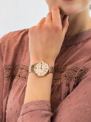  Shop Authentic Fossil Jacqueline Rose Gold Dial Rose Gold Steel Strap Watch for Women - ES3435 - Luxxuri