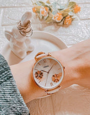  Shop Authentic Fossil Jacqueline Three Hand Mother of Pearl Dial Pink Leather Strap Watch for Women - ES4671 - Luxxuri