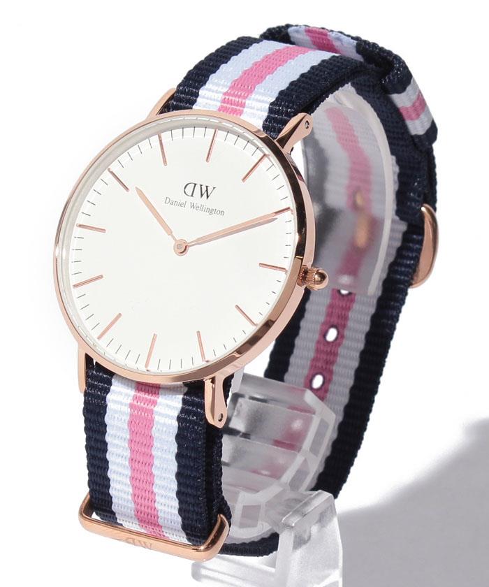  Shop Authentic Daniel Wellington Classic South Hampton White Dial Two Tone Nylon Strap Watch For Women - DW00100034 - Luxxuri