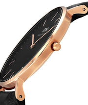  Shop Authentic Daniel Wellington Classic Reading Black Dial Black Leather Strap Watch For Women - DW00100141 - Luxxuri