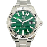  Shop Authentic Tag Heuer Aquaracer Calibre 5 Automatic Green Dial Silver Steel Strap Watch for Men - WAY2015.BA0927 - Luxxuri